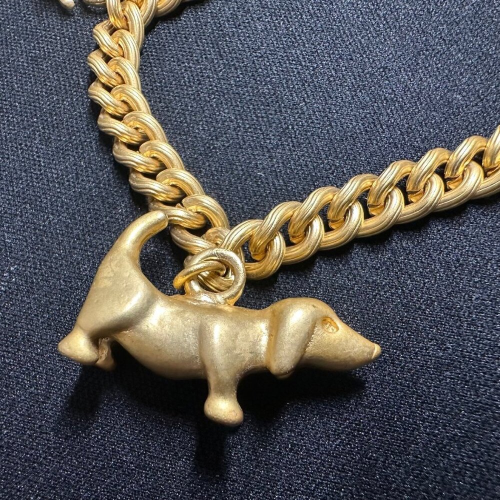 Vintage Dachshund Bracelet, Gold, Elegant - Picture 2 of 4